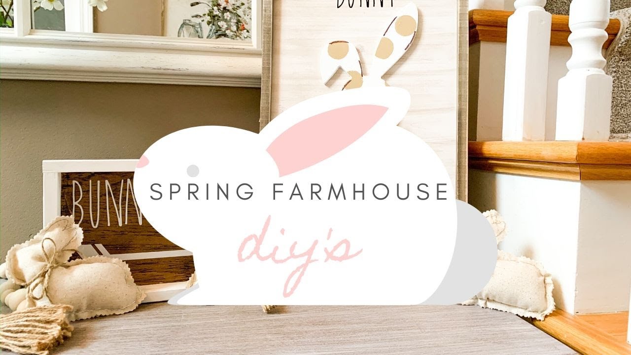 SPRING AND EASTER NEUTRAL FARMHOUSE DECOR DIY | SPRING FARMHOUSE DIY | 3 EASY PROJECTS