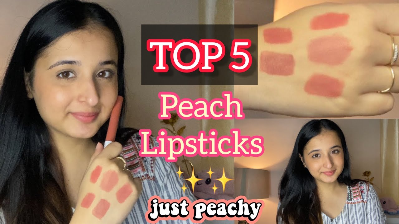 My Top 5 Peach Lipsticks 🥰 | Nude Lipstick || Jasmin Kaur 🌸