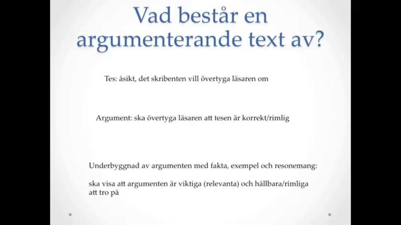 Argumenterande text del 1