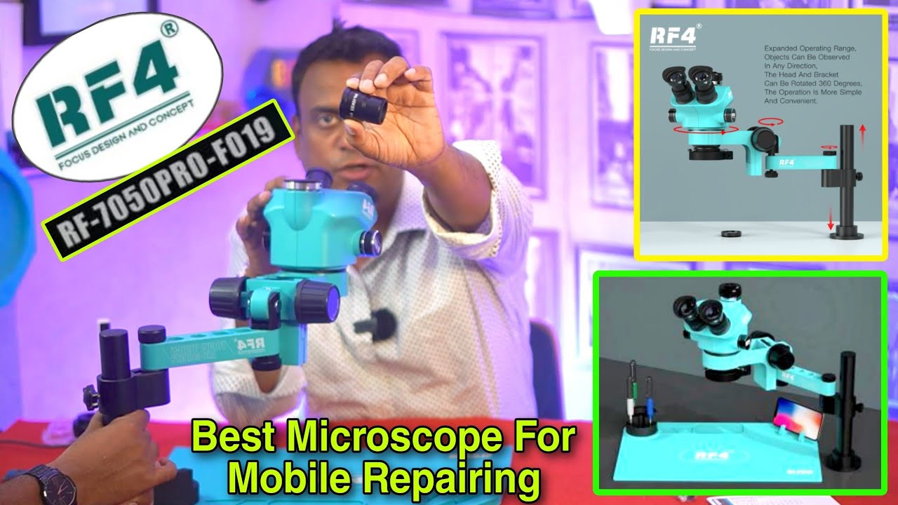 RF4 RF-7050 PRO \ FO19 360° Adjustable Universal Microscope With Silicone Pad #lohia_telecom
