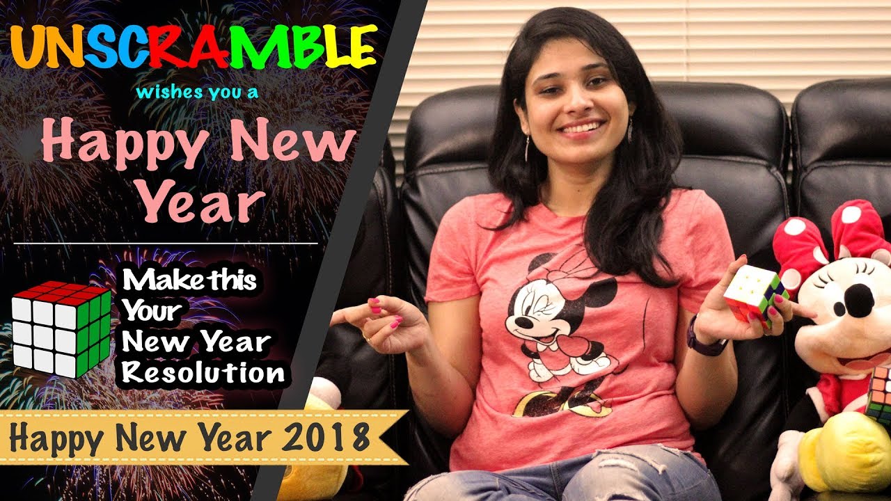 Happy New Year from Unscramble - Make Rubik's cube your new year resolution