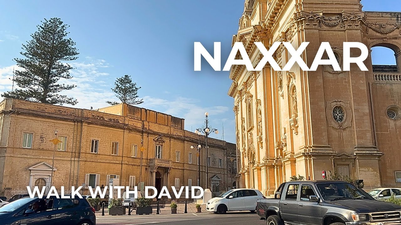 Naxxar city Malta | Walking Virtual tour | 4K HDR | Summer afternoon 