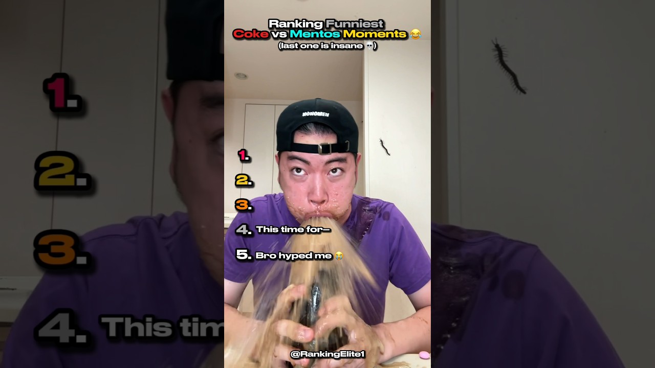 Ranking najzabawniejszych moment&oacute;w Coca-Coli kontra Mentos 😂 #szorty