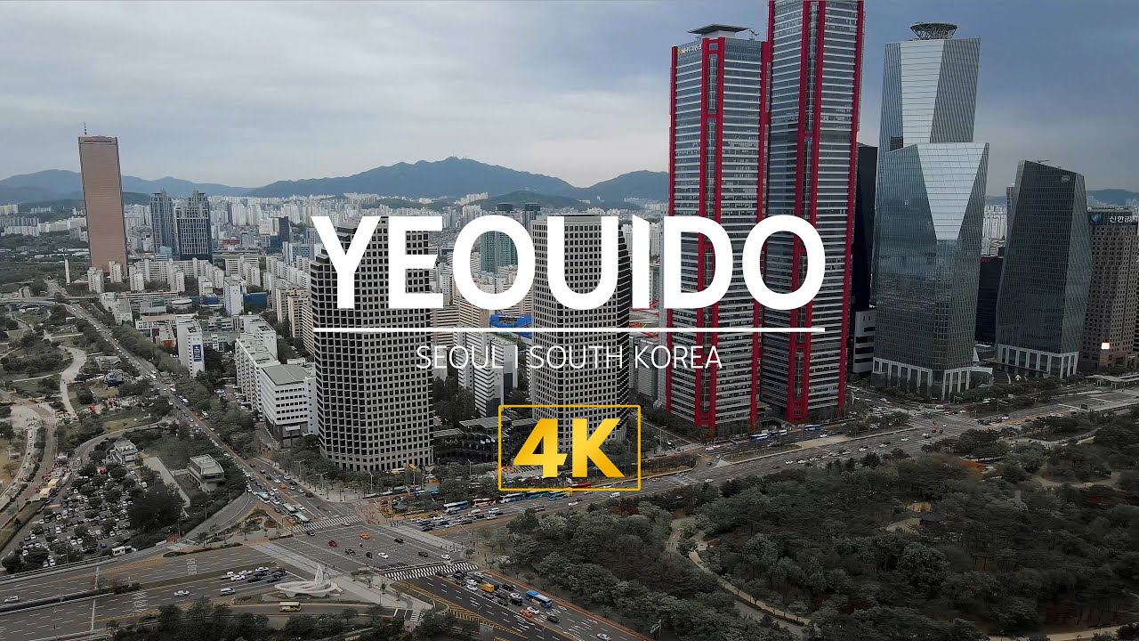 4K Drone footage : South Korea Tour / Seoul - Yeouido I 한국 국내여행지 추천 드론 영상 :  서울 / 여의도 / 한강공원 풍경