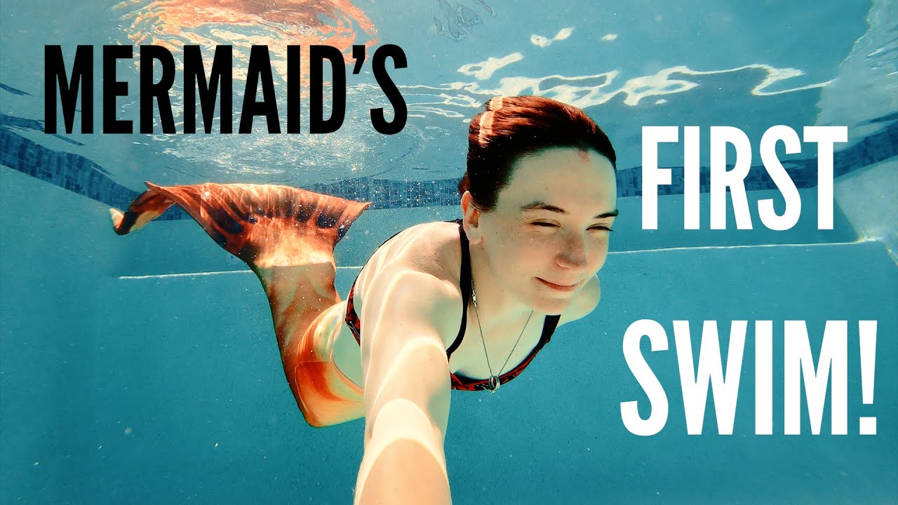 My first ever swim in a MONOFIN! (And Mermaid Tail) [CC]