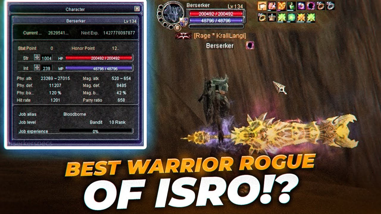 BERSERKER CHAR SPECS. 1000 + STR WARRIOR/ROGUE || ISRO PALMYRA || Silkroad Online 2021