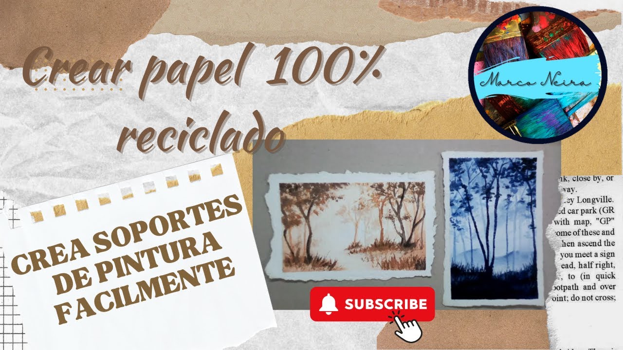 ¡Aprende a hacer papel reciclado y úsalo para pintar !
