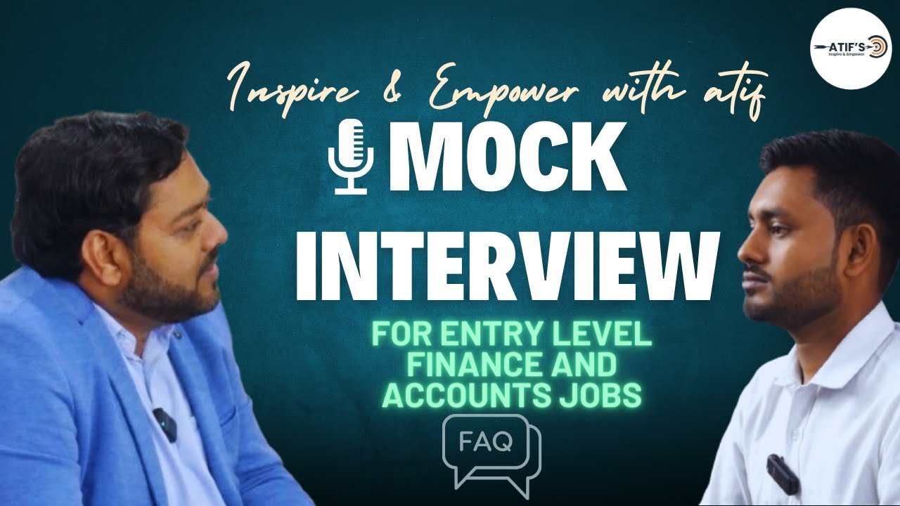 Mock Interview for Entry Level Finance & Accounts Jobs I #mockinterview