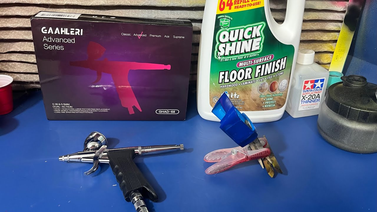 A review of the GAAHLERI GHAD-68 airbrush spraying Quick Shine