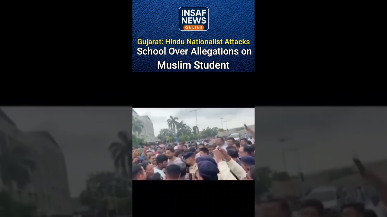 Gujarat: Hindu Nationalist Mob Attacks School Over Allegations on Muslim Student #gujratnews #modiji