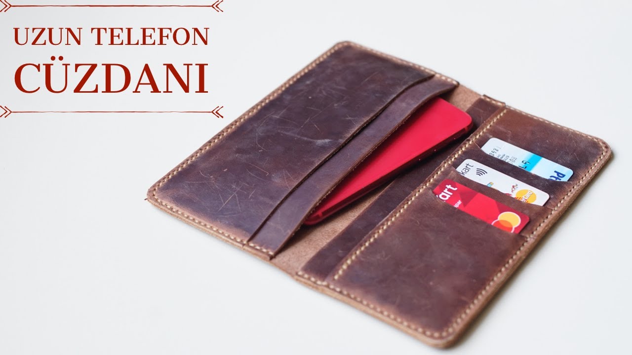 Uzun Telefon Cüzdanı Yapımı | Deri zanaat | DIY