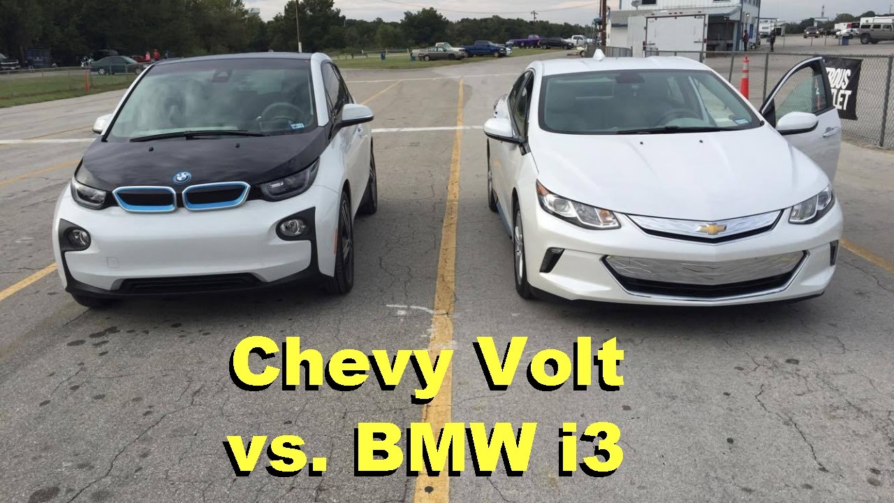 Chevy Volt vs. BMW i3 Rex Drag Race