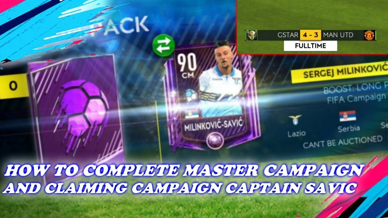 FIFA MOBILE MASTER CAMPAIGN HOW TO BEAT MAN UTD