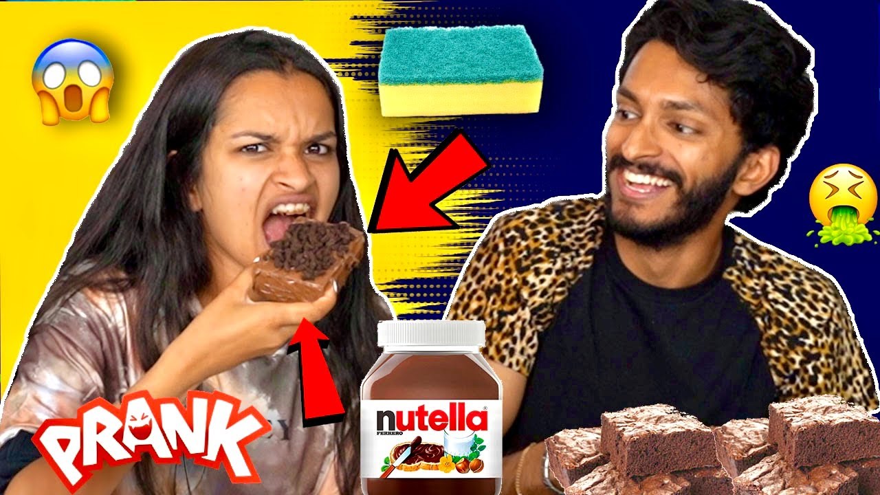 SPONGE CAKE PRANK TO SISTER 🧽🤮 | FOOD CHALLENGE PRANK | AIYAI NANGI | SL TRISH