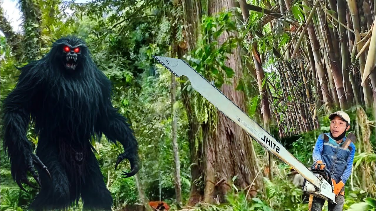 Penemuan mengejutkan bayangan hitam saat tebang kayu raksasa hampir membunuhmu