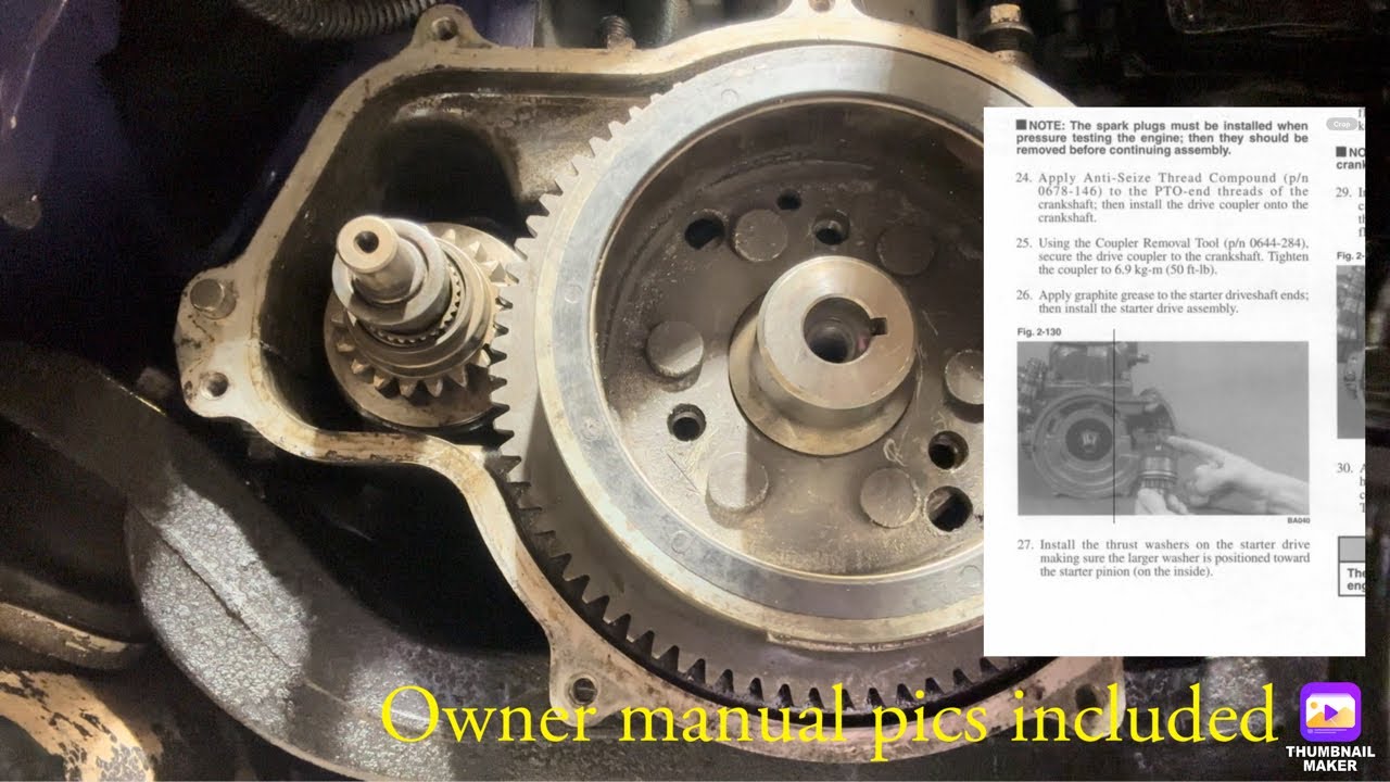 How to replace the drive assembly / bendix in a 1998 Arctic Cat Tigershark jetski