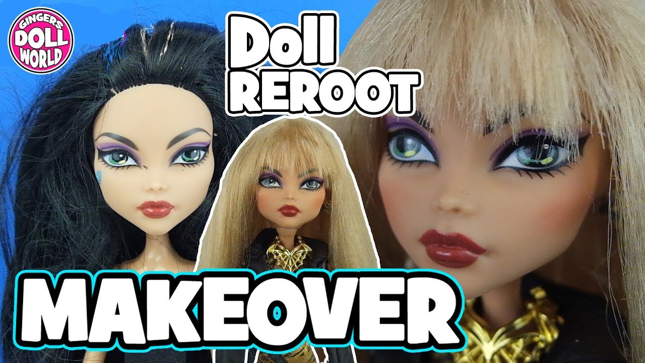 Monster High Cleo Denile Hair Reroot Makeover