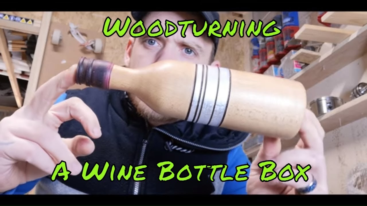 Woodturning -  A Wine Bottle Lidded Box