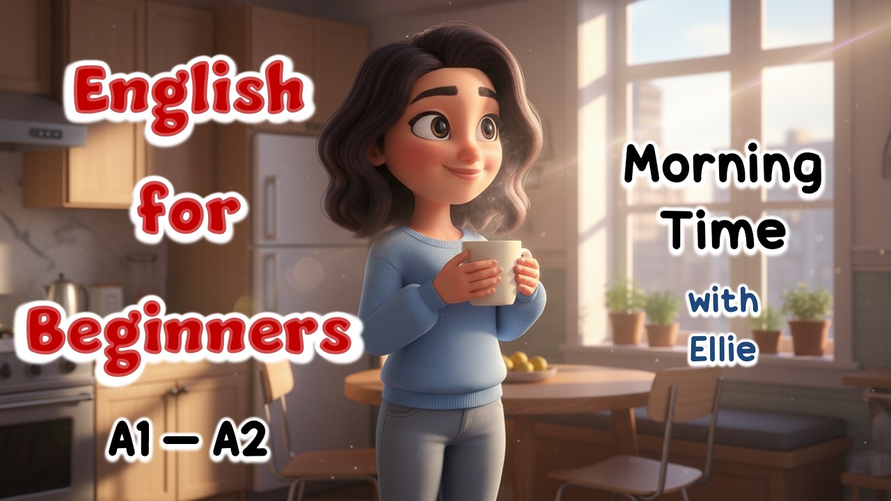 Simple Morning Sentences A1 - A2 | English for Beginners | Practice with Ellie