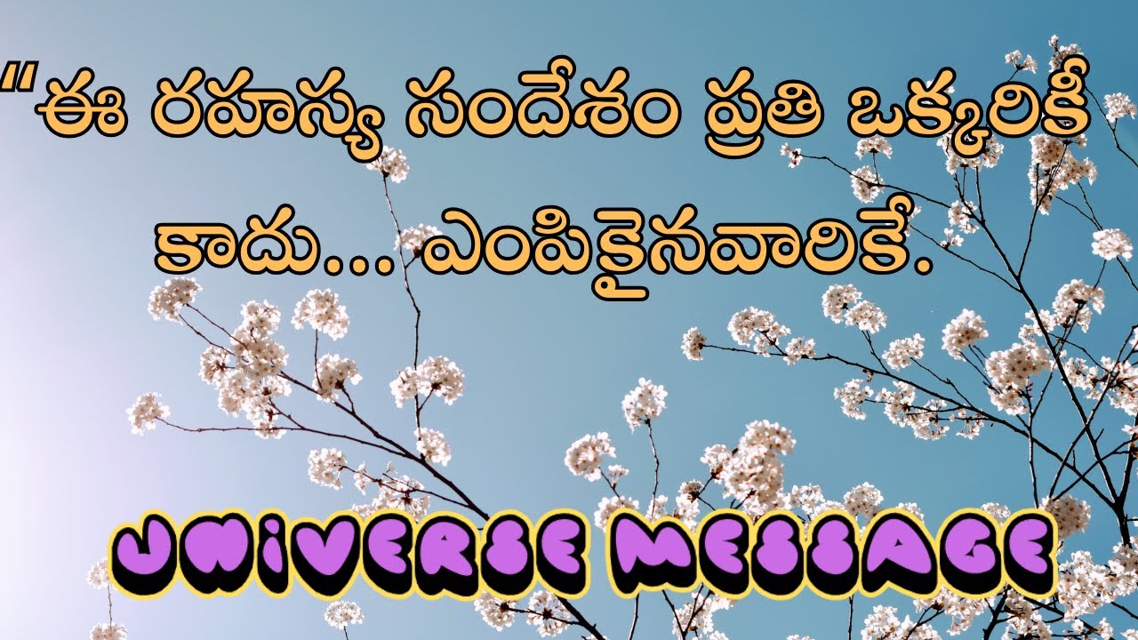 ఈ రహస్య సందేశం ప్రతి ఒక్కరికీ కాదు… ఎంపికైనవారికే  స్కిప్ చేయకండి