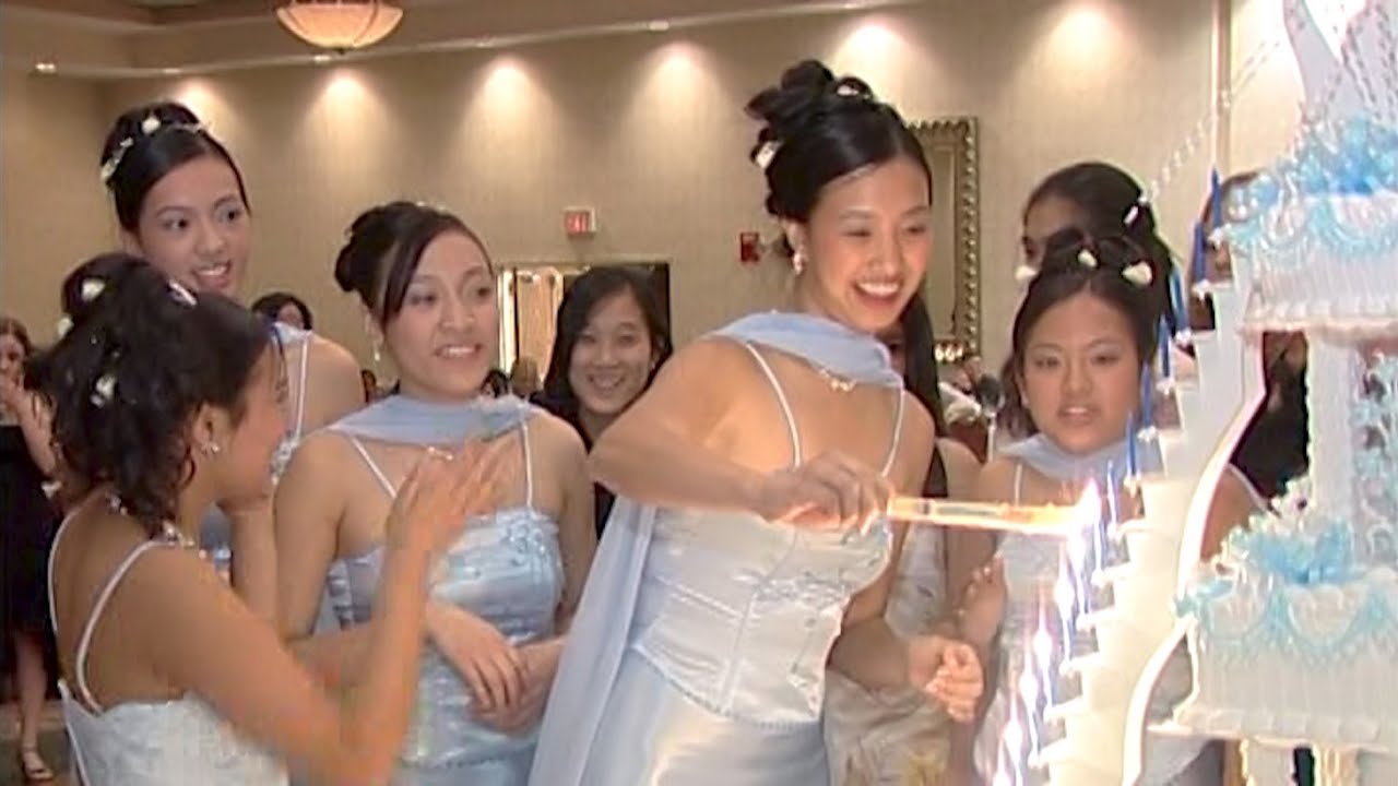 Sweet 16 Candle Ceremony During A Sixteenth Birthday Party