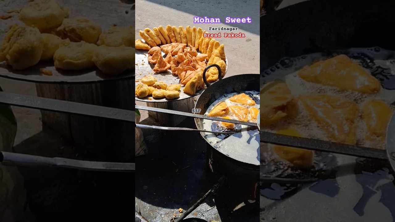 Mohan Sweet Bread Pakoda Faridnagar #minivlog #vlog #viralvideo #faridnagar #food #steet