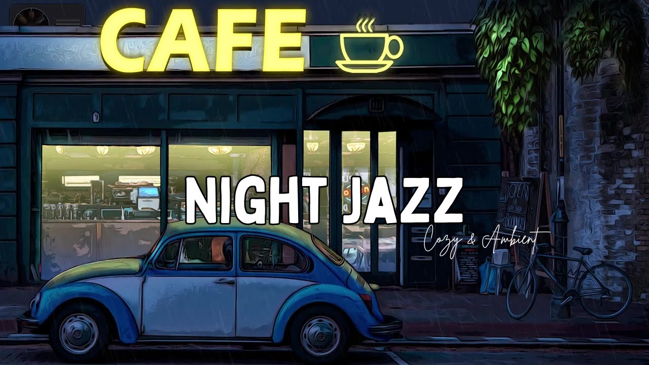 Rainy Night at the Coffee Shop☕| Relaxing Jazz & Rain Sounds (3 Hours)