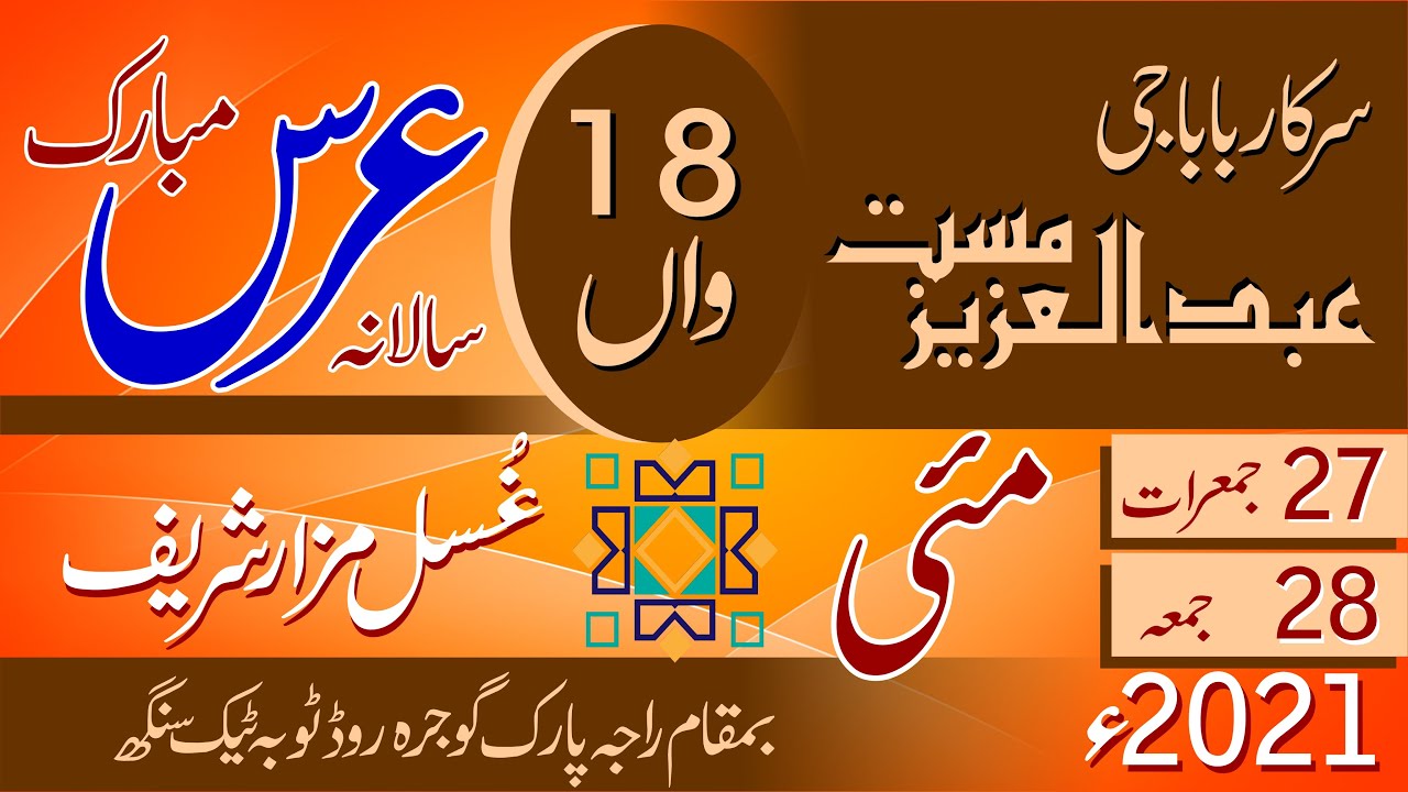 Baba Mast Toba | Dil Aap Par Tasadduq | Ghusal Mazar Shareef | Toba | May 2021