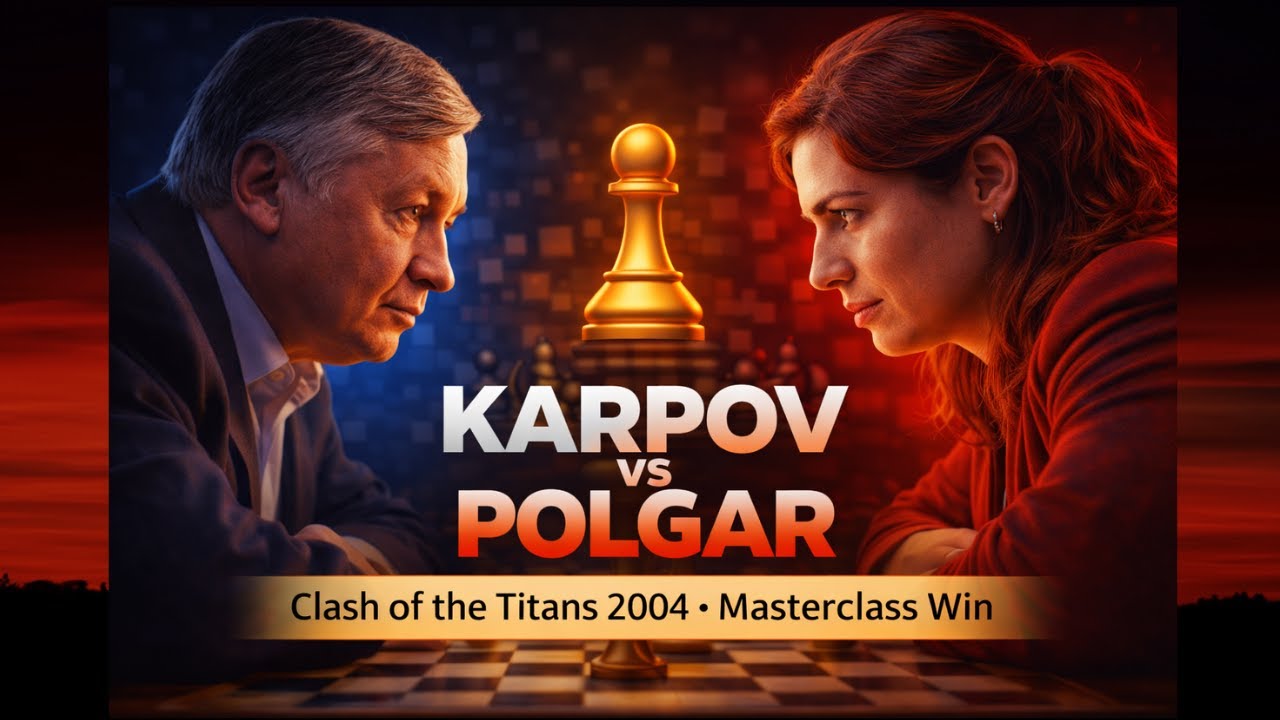 Anatoly Karpov vs Zsuzsa Polgar | Clash of the Titans 2004 | Masterclass Win