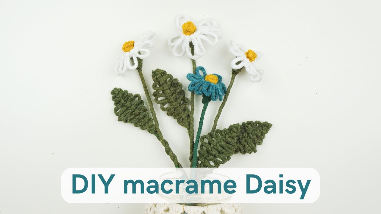 How to Make a Cute Macrame Daisy Step by Step!