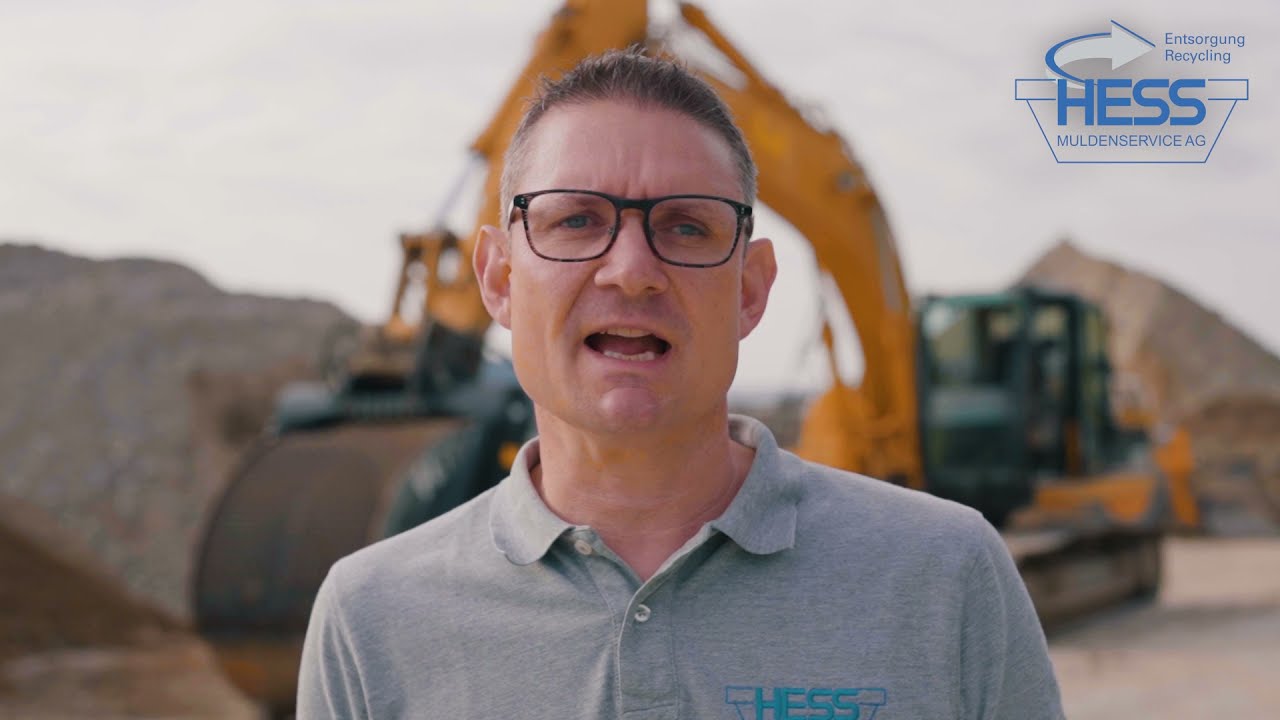 Aushub Trennen und Sieben mit dem Siebk&uuml;bel &laquo;Flip Screen&raquo; von Hess Muldenservice AG