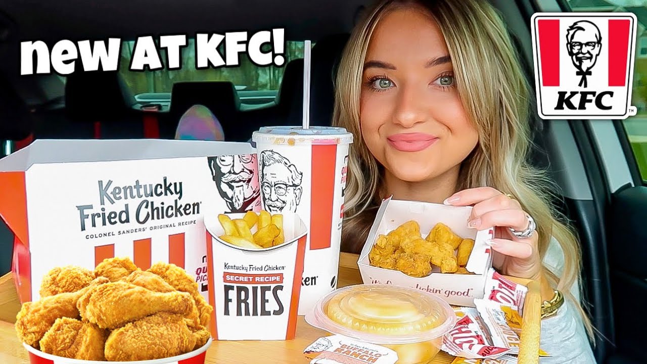 KFC Mukbang! NEW KFC Chicken Nuggets + extra crispy fried chicken
