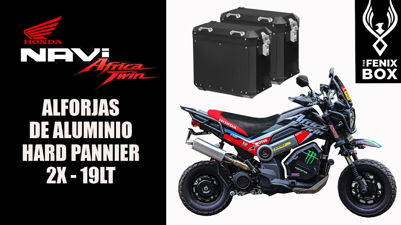 HONDA NAVI 2022 | NAVI AFRICA TWIN - ALFORJAS DE ALUMINIO - THE FENIX BOX PANNIER - RESEÑA COMPLETA