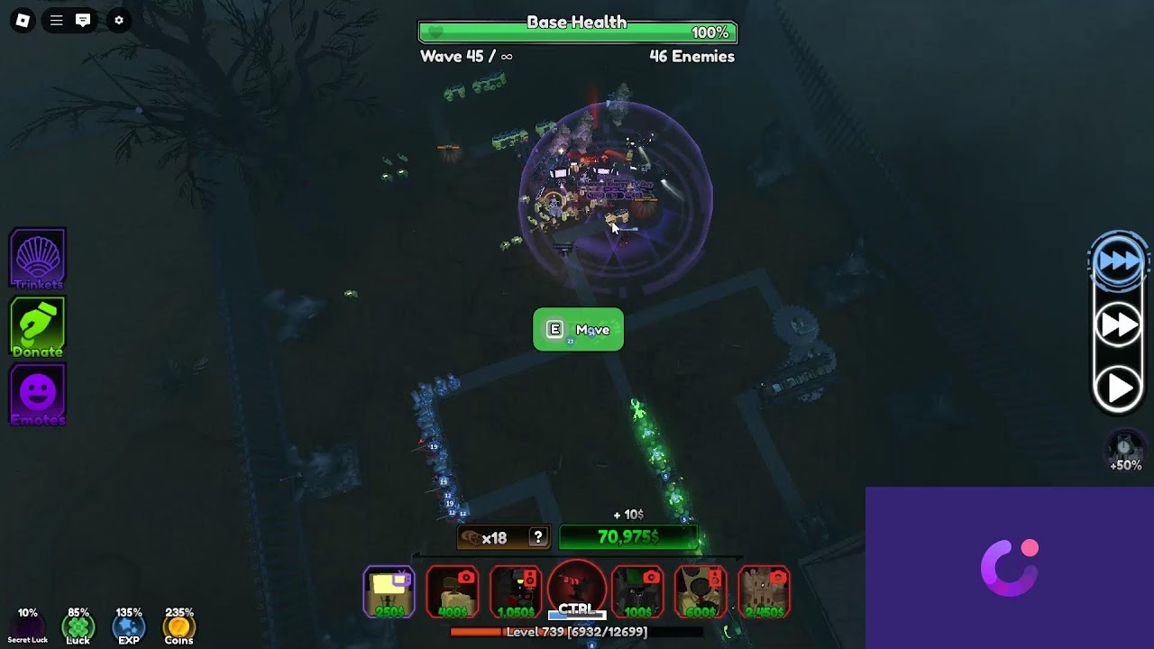 2nd time going live playing the new update of #titantowerdefense