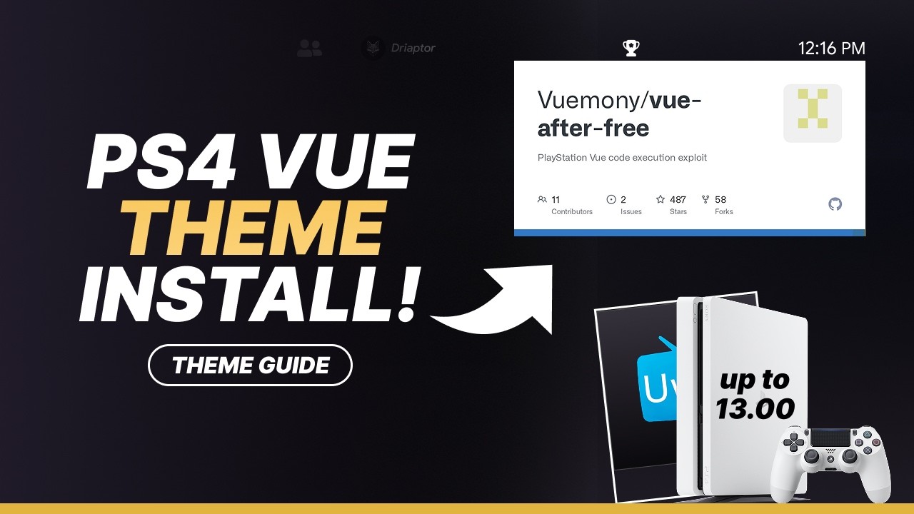 Эта настройка пользовательской темы Vue для PS4 действительно работает.