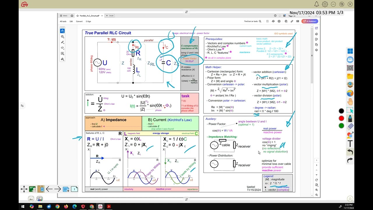 True Parallel RLC circuit - handout
