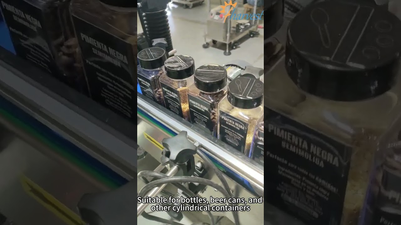 Pressure sensitive labeling machines for two sides of square bottle, Dual side labeler #shorts