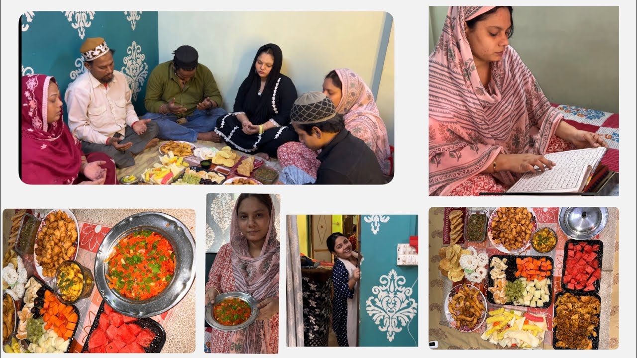 Family ke sath iftar 🍱 Alu ka hlwa bnya 😋 niyaj lgai 🤲🏻