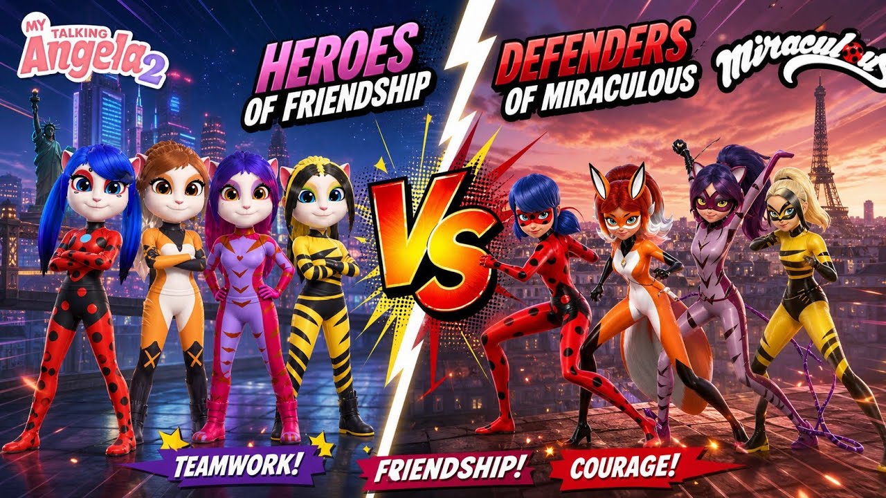 WOW! My Talking Angela 2 x Miraculous Ladybug DIY Outfits & Makeup 💄✨
