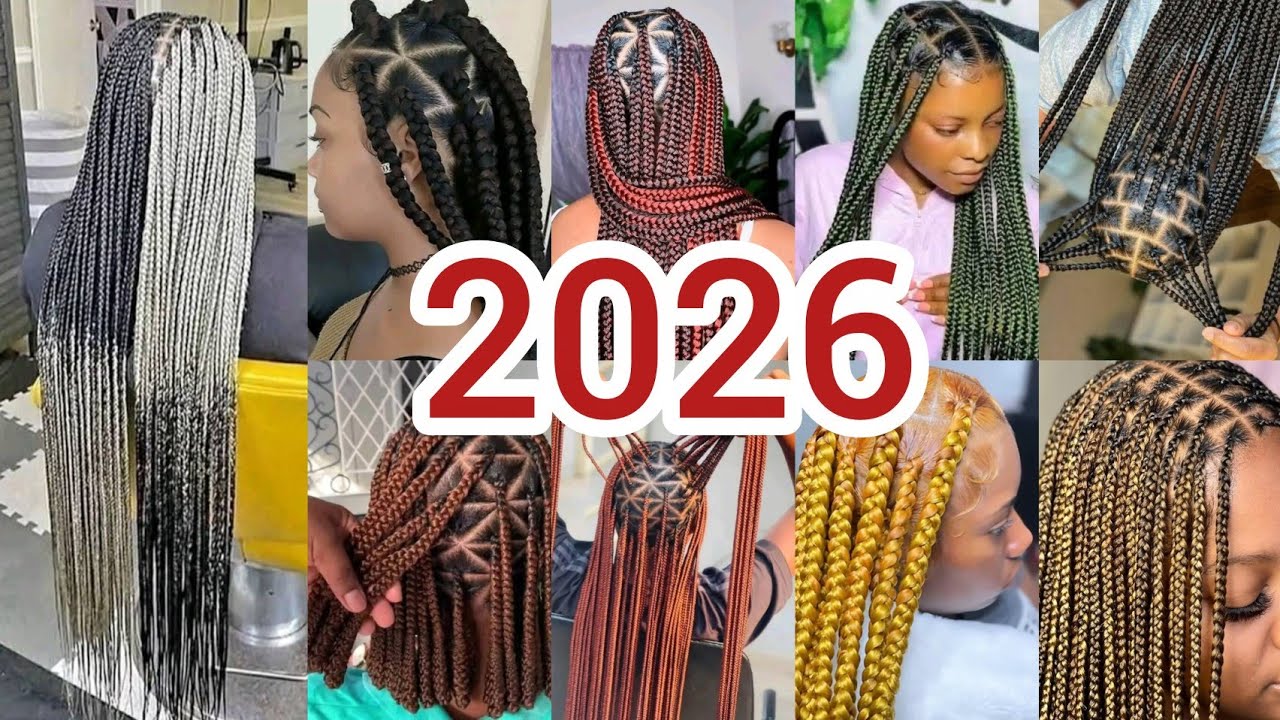 2026 KNOTLESS BOX BRAID HAIRSTYLES/FRENCH CURLS HAIRSTYLES/BOHO KNOTLESS BRAID HAIRSTYLES #VIRAL 