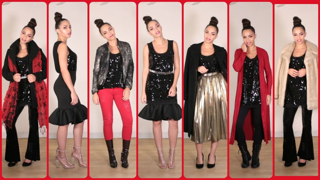30 Holiday Outfits with 1 Dress ! 30 Holiday Outfit Ideas & Winter Outfits