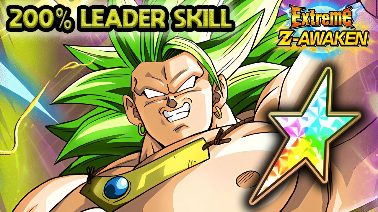 200% LEADER SKILL! 100% eza teq ssj3 broly level 10 links! Dragon Ball Z Dokkan Battle