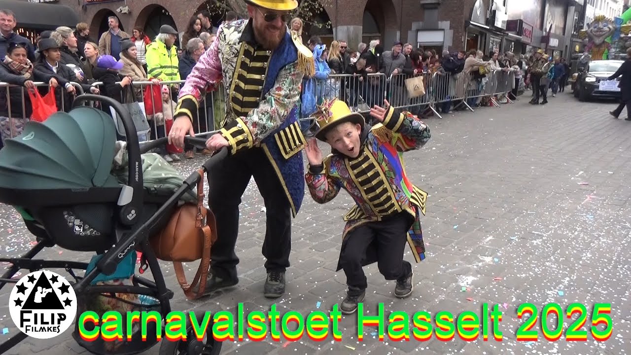 de volledige  carnavalstoet van  Hasselt (Limburg ) op 30  maart 2025