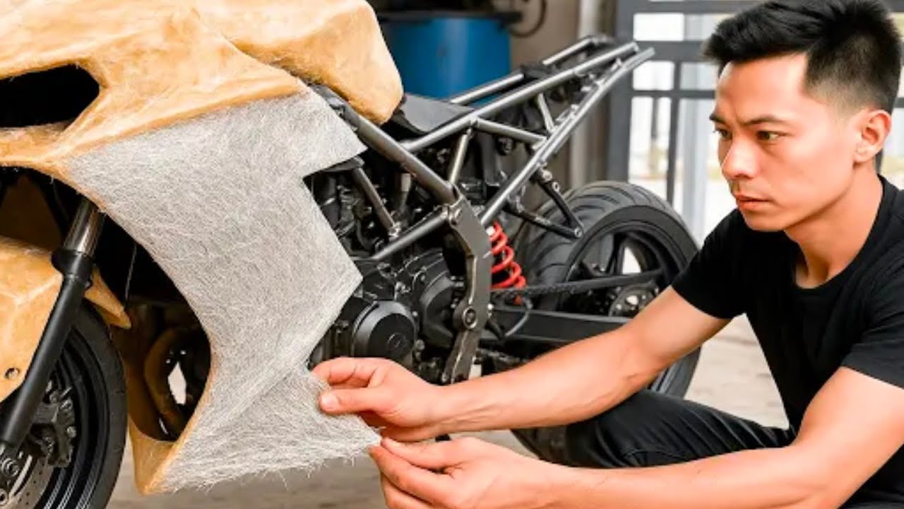 Man build Kawasaki' ninja at home by hand for his gf @wheelxlab 