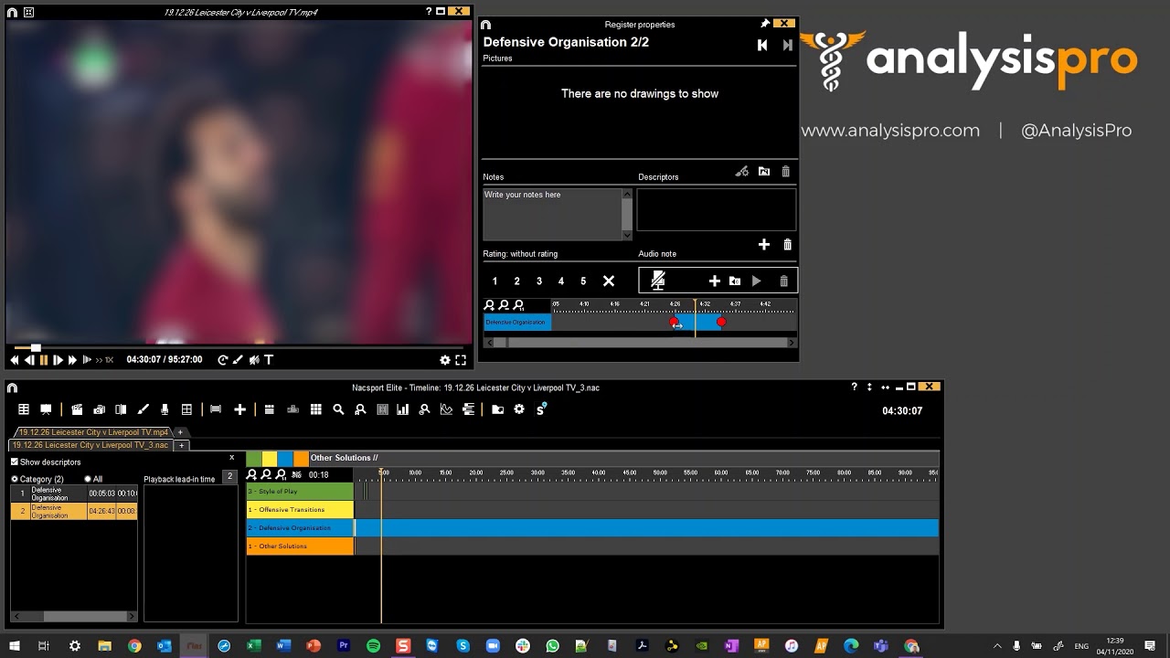 Nacsport Tips - Creating clips in the timeline - Liverpool FC workflow