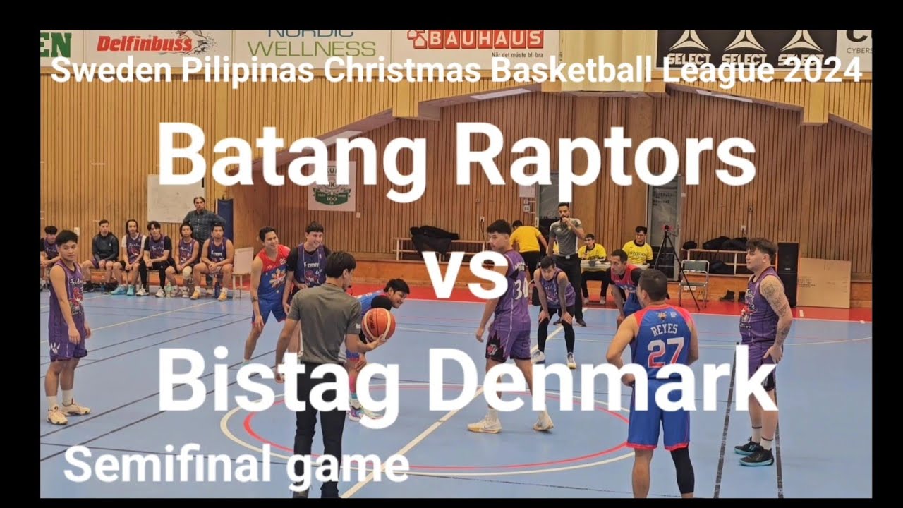 Semifinal game between Bistag Denmark vs Batang Raptors of Sweden. SP Christmas Basketball Leauge.