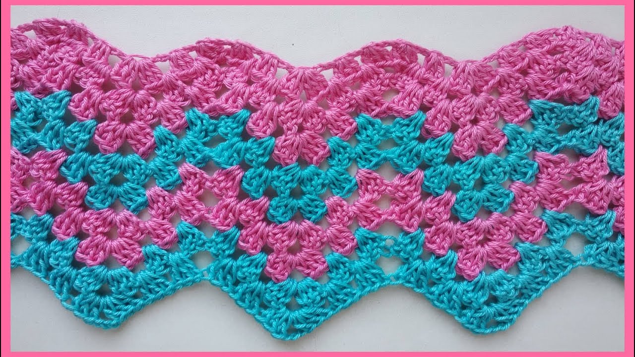 Зигзаг крючком / Zig Zag, Crochet Chevron