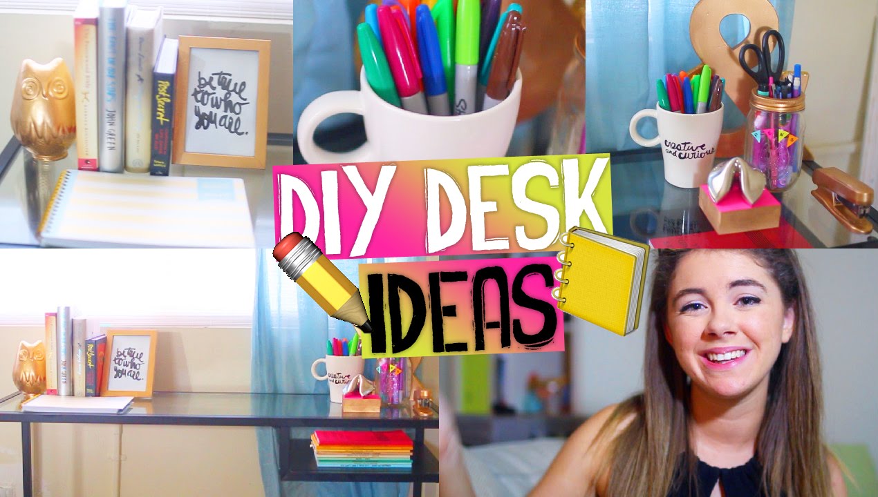 DIY Desk Decor & Organization +GIVEAWAY! Easy & Affordable Tumblr Inspired Ideas for Back to School!