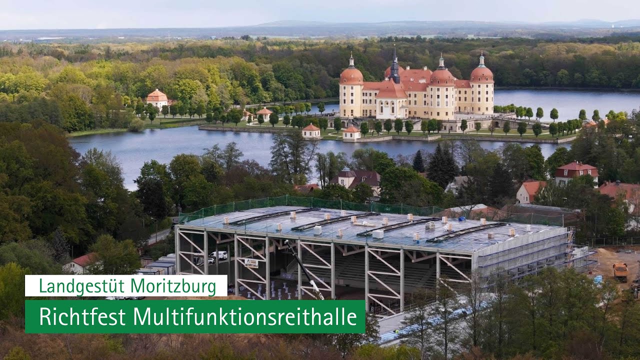 Sächsische Gestütsverwaltung | Richtfest der Multifunktionsreithalle des Landgestütes Moritzburg