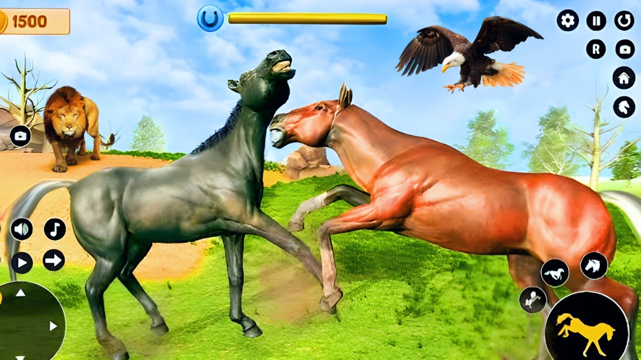 Realistic Horse Simulator | wild horse family simulator | horse game 